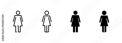 Female icon vector. woman sign and symbol