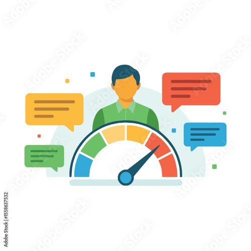 Customer feedback score gauge satisfaction meter survey experience performance measurement tool