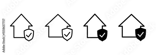 home insurance icon vector. home protection sign and symbol