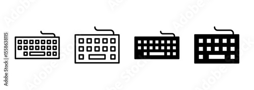 Keyboard icon vector. keyboard sign and symbol