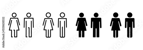 Man and woman icon vector. male and female sign and symbol. Girls and boys