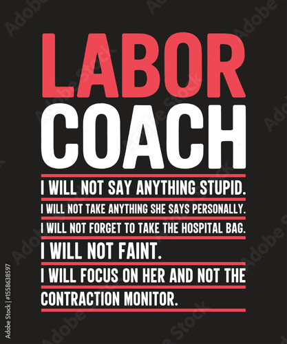 Labor Coach Motivational Quote Patriotic Graphic for Childbirth Professionals, Nurses, and Coaches