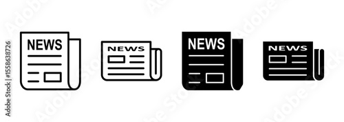 Newspaper icon vector. news paper sign and symbolign