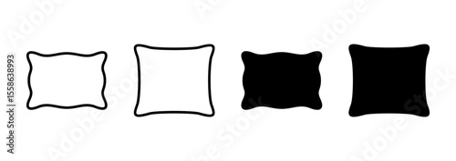 Pillow icon vector. Pillow sign and symbol. Comfortable fluffy pillow