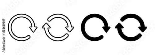 Refresh icon vector. Reload sign and symbol. Update icon.