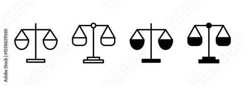 Scales icon vector. Law scale icon. Justice sign and symbol