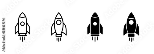 Rocket icon vector. Startup sign and symbol. rocket launcher icon