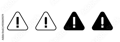 Exclamation danger icon vector. attention sign and symbol. attention sign