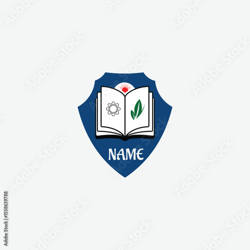 3658 educational logo school college university learning institute book academy organization