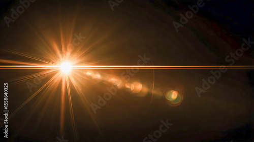 Bright Light Burst with Radiant Flare and Soft Glows on Dark Background for Stunning Visual Impact