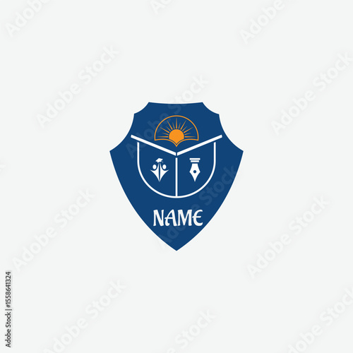 3679 educational logo school college university learning institute book academy organization