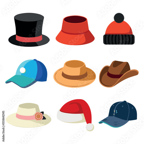 Collection of different types of hats fashion headwear accessories for style and wear
