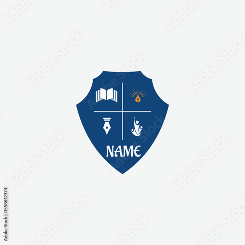 3694 educational logo school college university learning institute book academy organization