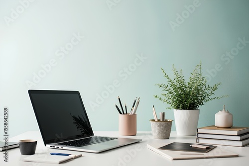 Home office desk. Creative workspace. Mock up. maison, bureau, créatif, espace de travail, école, 
