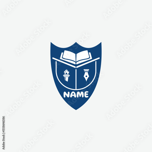 3725 educational logo school college university learning institute book academy organization