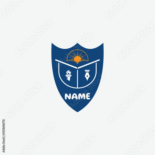 3732 educational logo school college university learning institute book academy organization