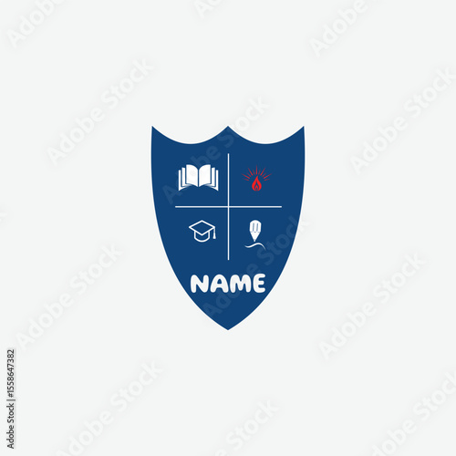 3743 educational logo school college university learning institute book academy organization