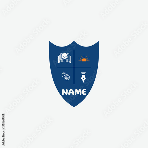 3750 educational logo school college university learning institute book academy organization