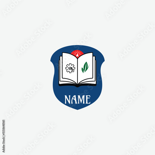 3753 educational logo school college university learning institute book academy organization