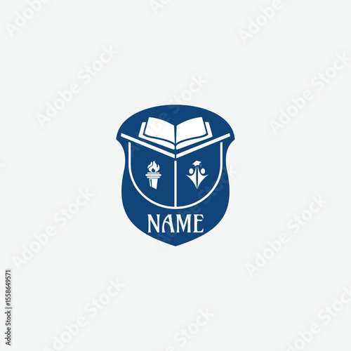 3773 educational logo school college university learning institute book academy organization