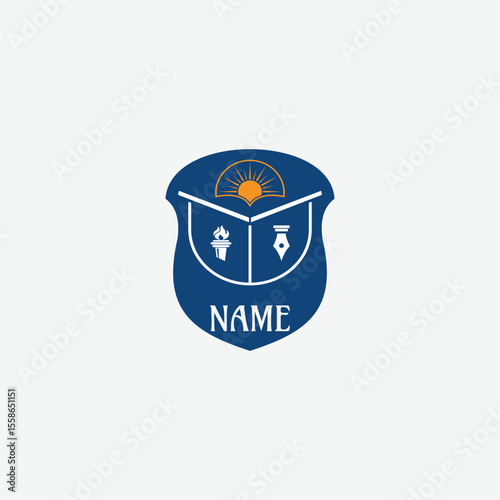 3782 educational logo school college university learning institute book academy organization