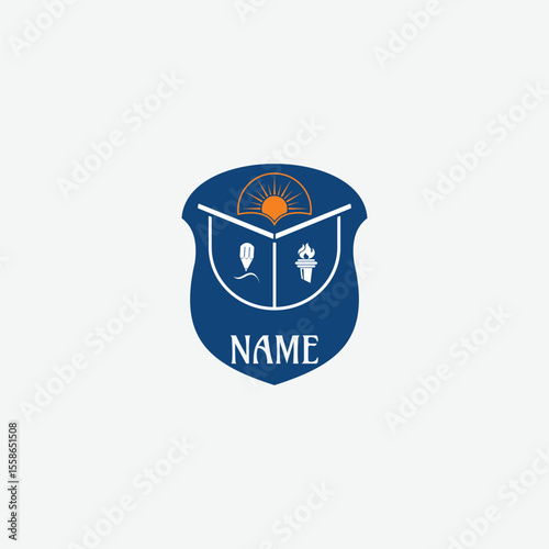 3783 educational logo school college university learning institute book academy organization