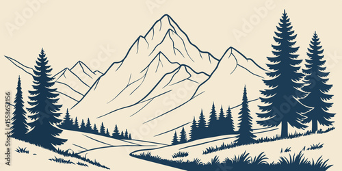 winter landscape with trees