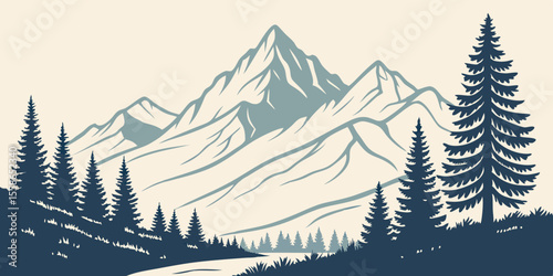 winter landscape with trees
