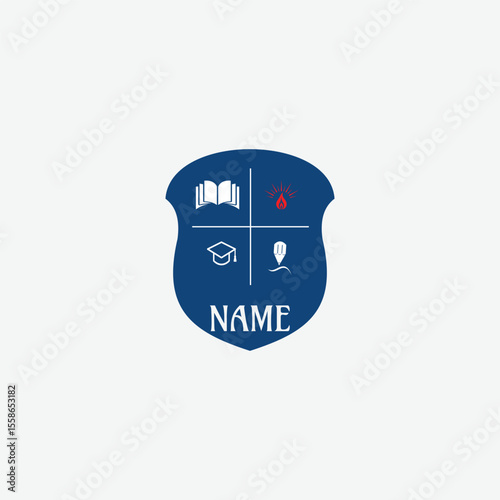 3793 educational logo school college university learning institute book academy organization