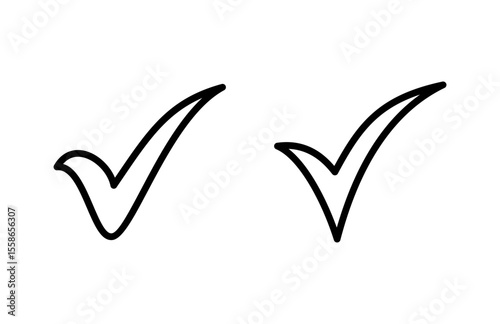 Check mark icon vector illustration. Tick mark sign and symbol