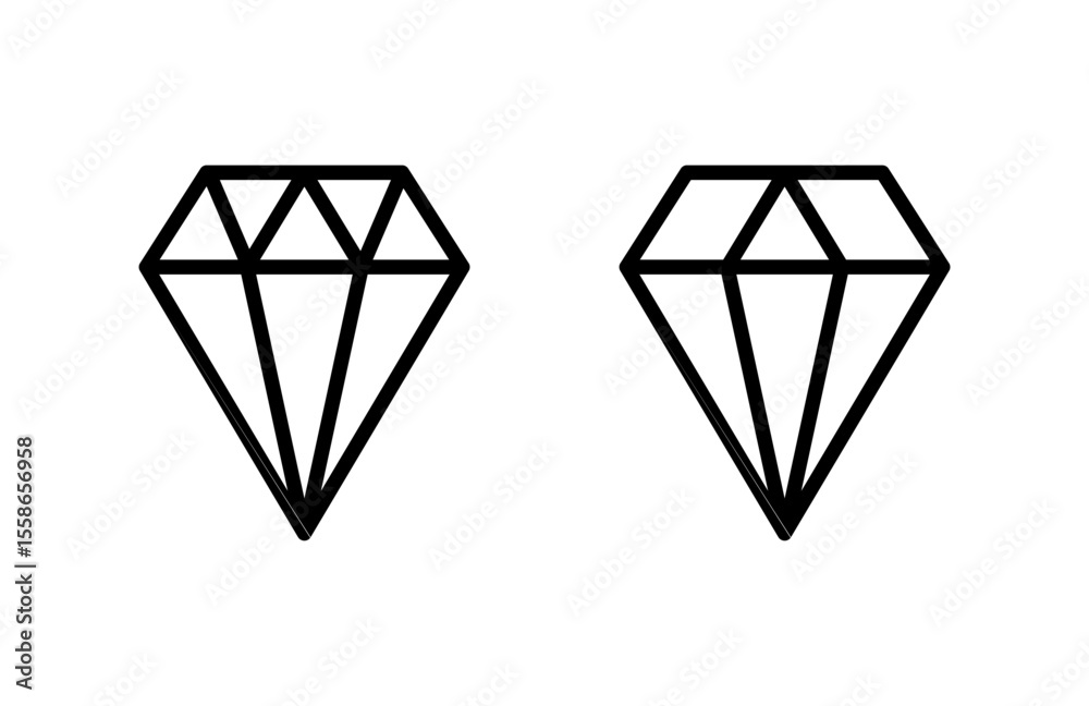 Diamond icon vector illustration. diamond gems sign and symbol Diamond icon vector illustration. diamond gems sign and symbol