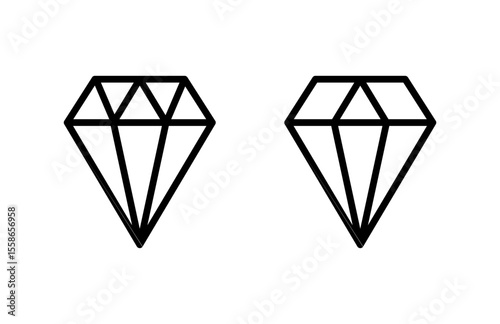 Diamond icon vector illustration. diamond gems sign and symbol