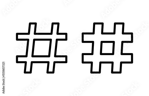 Hashtag icon vector illustration. hashtag sign and symbol