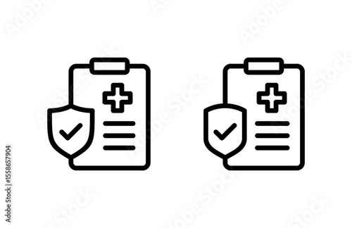 Medical insurance icon vector illustration. health insurance sign and symbol
