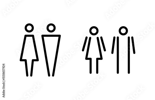 Man and woman icon vector illustration. male and female sign and symbol. Girls and boys