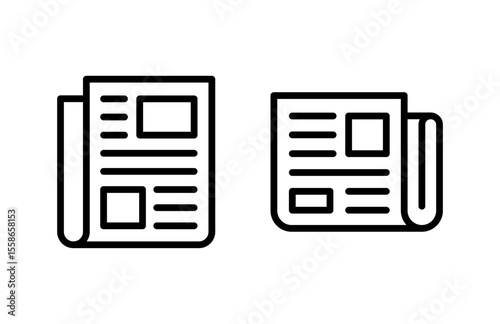 Newspaper icon vector illustration. news paper sign and symbolign