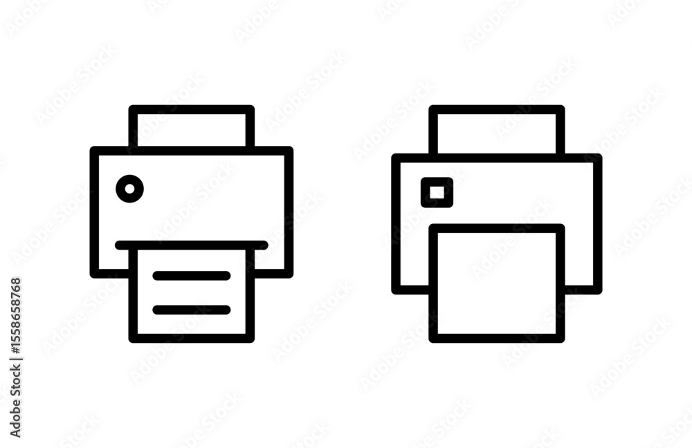Print icon vector illustration. printer sign and symbol