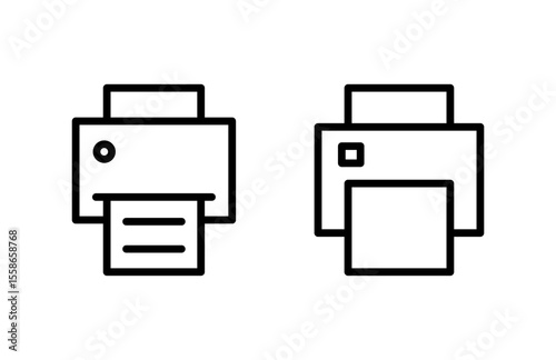 Print icon vector illustration. printer sign and symbol