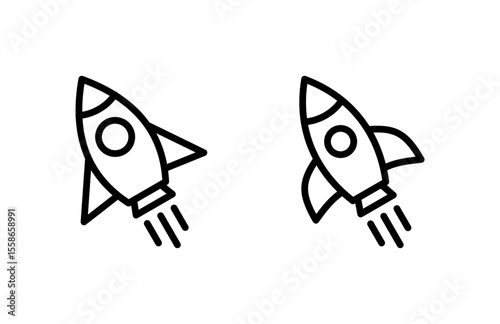 Rocket icon vector illustration. Startup sign and symbol. rocket launcher icon