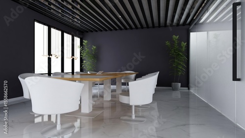 modern office meeting room for company logo mockup