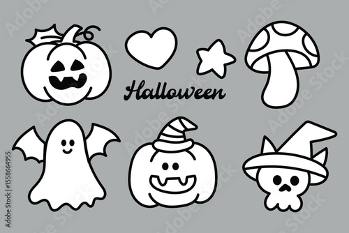 Cartoon, element, ghost in a cloak, autumn, Halloween, illustration, cute picture, hand-painted