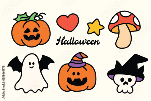 Cartoon, element, ghost in a cloak, autumn, Halloween, illustration, cute picture, hand-painted