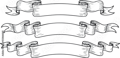 Vintage ribbon banner vector illustration for design and decoration elements