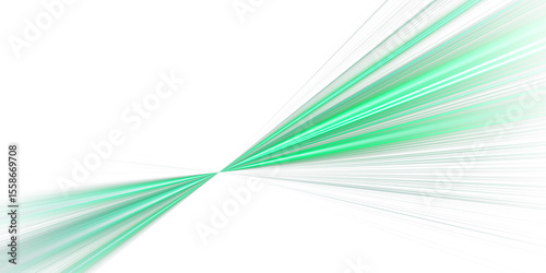 blur green glowing light streak and laser speed motion effect,glowing speed line on night road,blur flash curves neon line wave