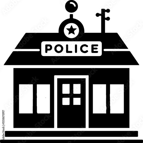 Police Station Building Icon