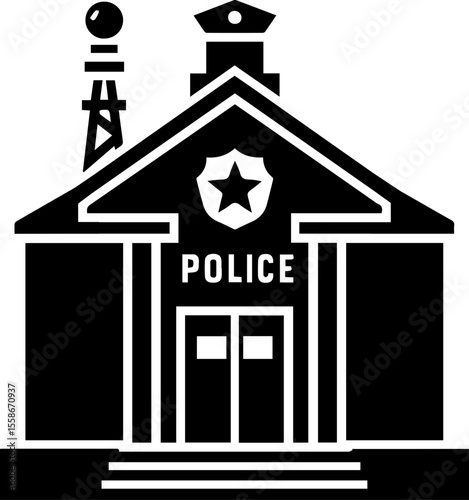 Police Station Building Icon