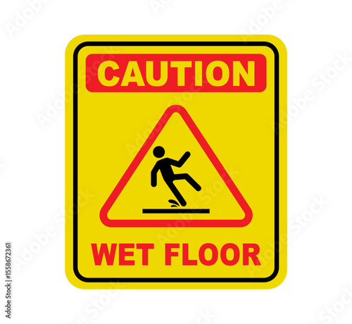 caution wet floor sign