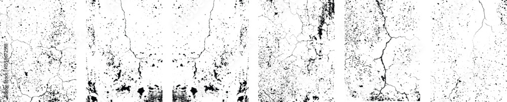 Obraz premium Grunge Urban Backgrounds set.Texture Vector.Dust Overlay Distress Grain ,Simply Place illustration over any Object to Create grungy Effect .abstract,splattered , dirty, texture for your design. 