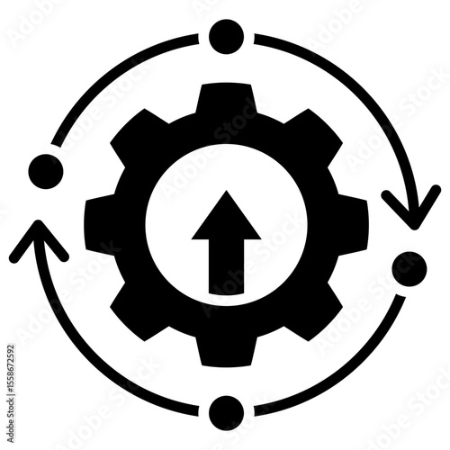 Process Improvement Glyph Icon