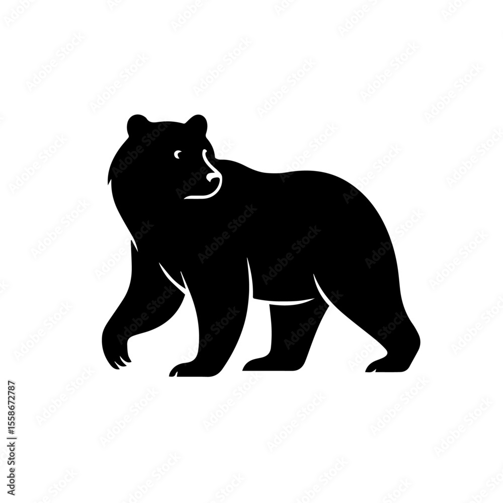 Obraz premium black bear vector 